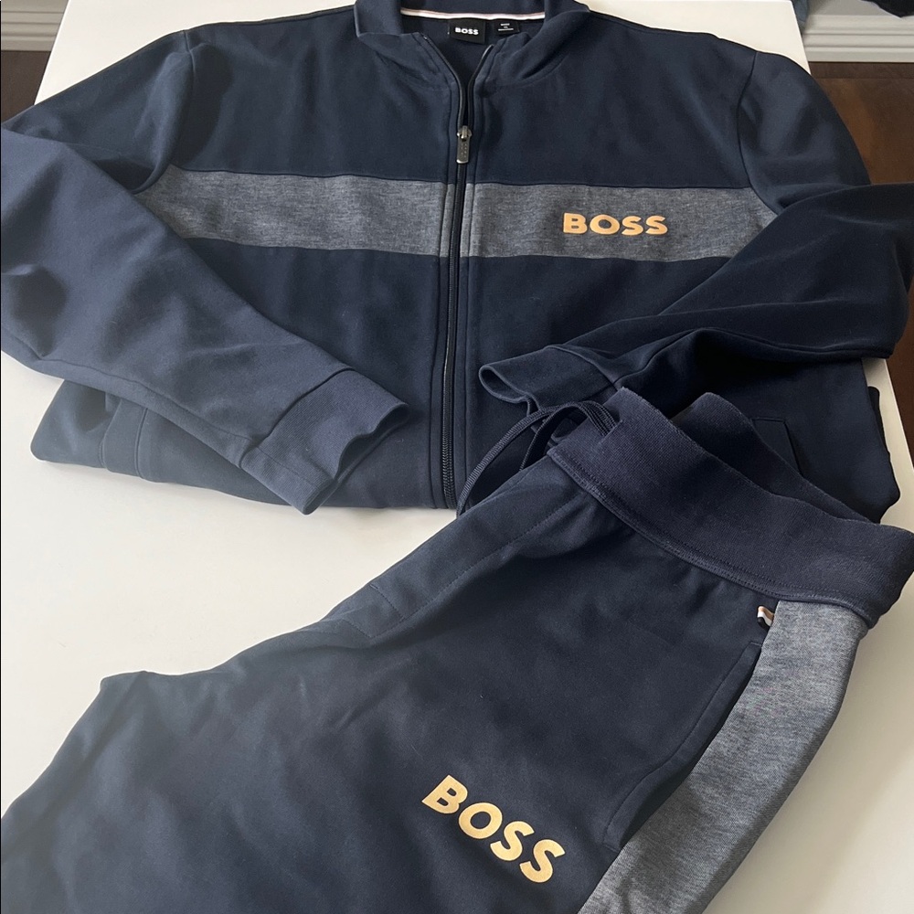 Boss Dark Blue and Gray Tracksuit - Picture 11 of 11